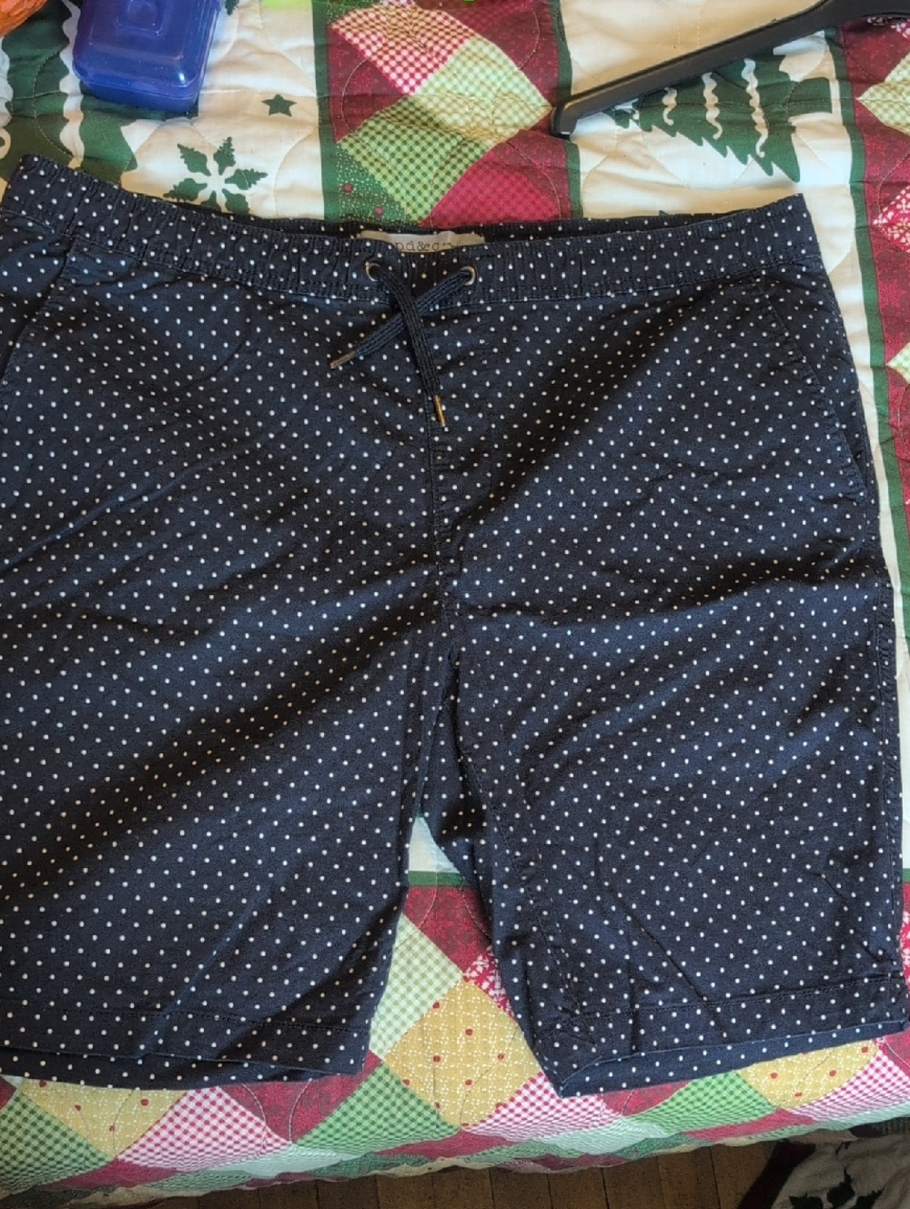 PD&C Navy Board Shorts with White Micro Dots